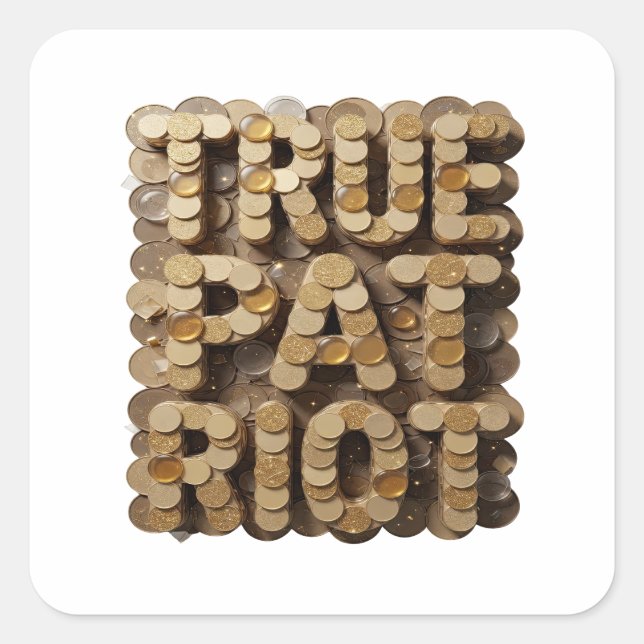 Dynamic Gold TRUE PATRIOT Sticker Motif (Front)