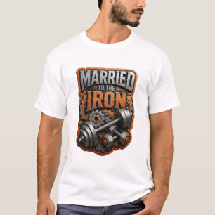 Dynamic Grey MARRIED TO THE IRON Print T-Shirt