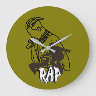 Dynamic hip-hop performer large clock