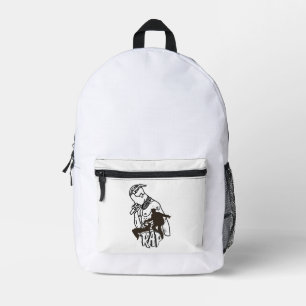 Dynamic hip-hop performer printed backpack