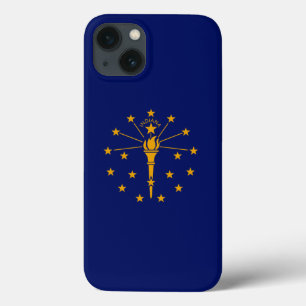 Dynamic Indiana State Flag Graphic on a iPhone 13 Case
