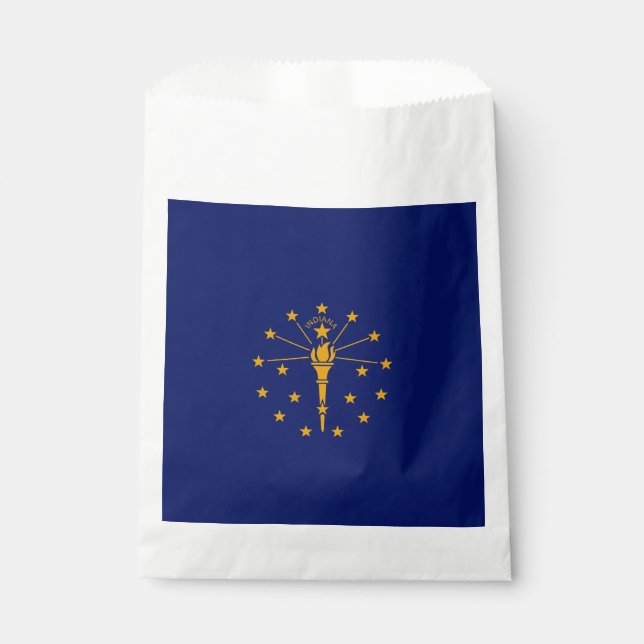 Dynamic Indiana State Flag Graphic on a Favour Bags (Front)