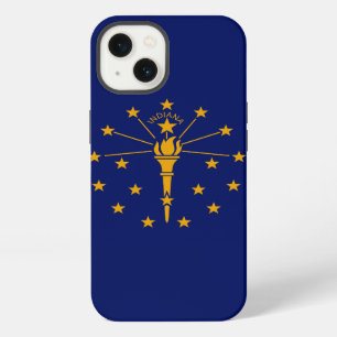 Dynamic Indiana State Flag Graphic on a iPhone 13 Case