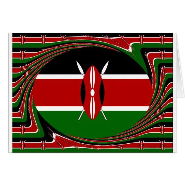  Dynamic Kenyan Flag Vector: An Energetic Design (Front Horizontal)