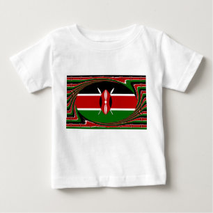  Dynamic Kenyan Flag Vector: An Energetic Design Baby T-Shirt