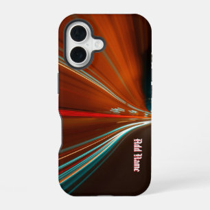 Dynamic Light Trails in Motion iPhone 16 Case