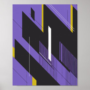 Dynamic Lines and Contrasting Colors Poster