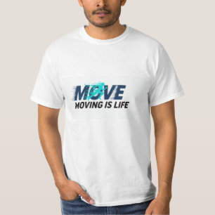 Dynamic logo with runner silhouette and text Move T-Shirt