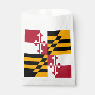 Dynamic Maryland State Flag Graphic on a Favour Bags