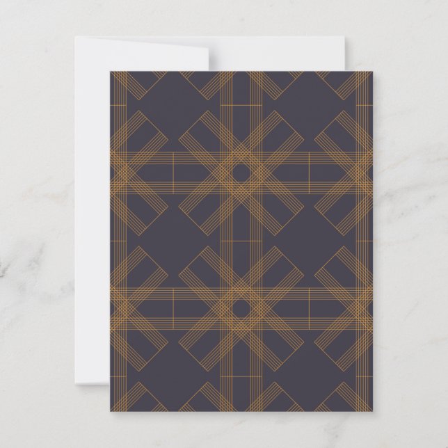 Dynamic, modern, cool, abstract line pattern art card (Front)