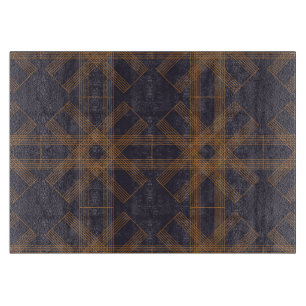 Dynamic, modern, cool, abstract line pattern art cutting board