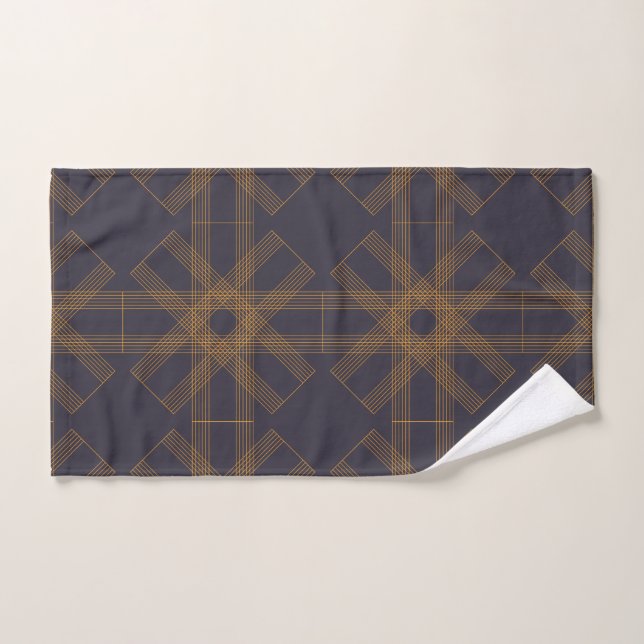 Dynamic, modern, cool, abstract line pattern art hand towel (Hand Towel)