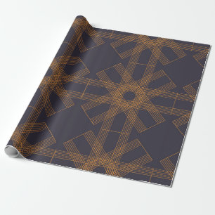 Dynamic, modern, cool, abstract line pattern art wrapping paper