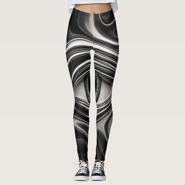 "DYNAMIC MOIRÉ PATTERNS" LEGGINGS (Front)