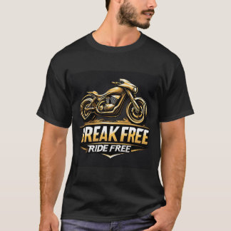 Dynamic Motorcycle with Bold Typography T-Shirt