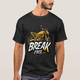 Dynamic Motorcycle with Bold Typography T-Shirt