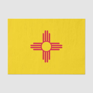 Dynamic New Mexico State Flag Graphic on a Tissue Paper