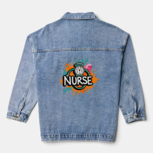 Dynamic Nurses: The Heartbeat of Healthcare Denim Jacket
