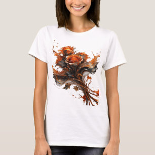 Dynamic Orange ABSTRACT ART Art Print T-Shirt