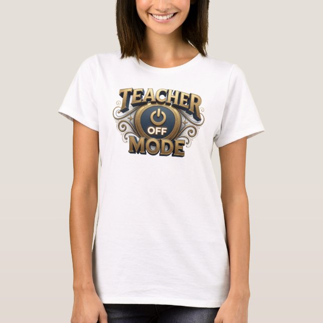 Dynamic Orange TEACH MODE OFF Art Print T-Shirt (Front)