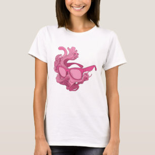 Dynamic Pink ABSTRACT ART Artistic Motif T-Shirt