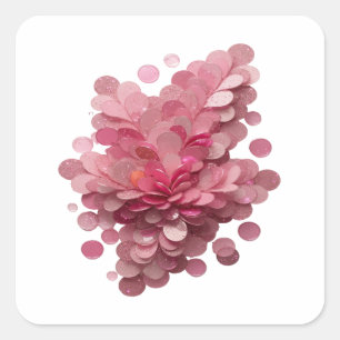 Dynamic Pink Abstract Sticker Graphic
