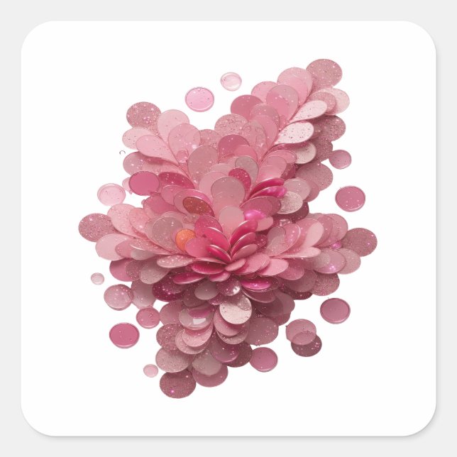 Dynamic Pink Abstract Sticker Graphic (Front)