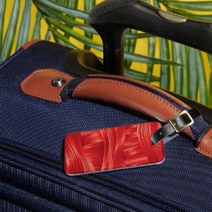 Dynamic Red Muscle Texture Abstract Luggage Tag