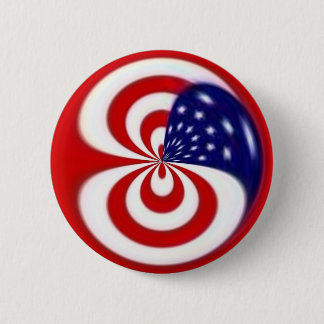 Dynamic Red White and Blue 6 Cm Round Badge
