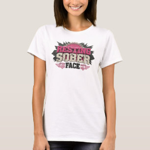 Dynamic RESTING SOBER FACE Visual Design T-Shirt