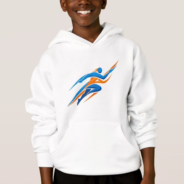 Dynamic Runner Logo Blue Orange Speed Gift (Front)