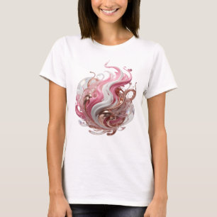 Dynamic Silver ABSTRACT ART Art Print T-Shirt