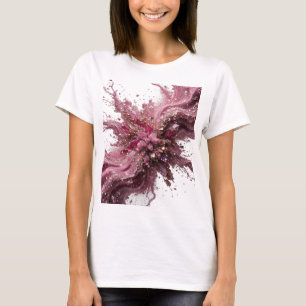 Dynamic Silver ABSTRACT ART Artistic Motif T-Shirt