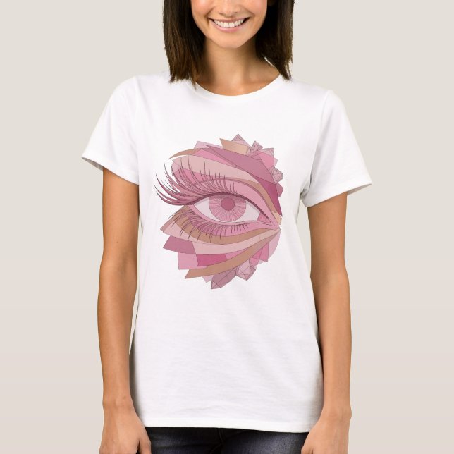 Dynamic Silver ABSTRACT ART Design T-Shirt (Front)