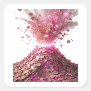 Dynamic Silver Abstract Craft Sticker