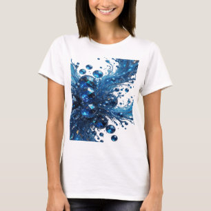 Dynamic Silver BLUE DIAMONDS Print T-Shirt