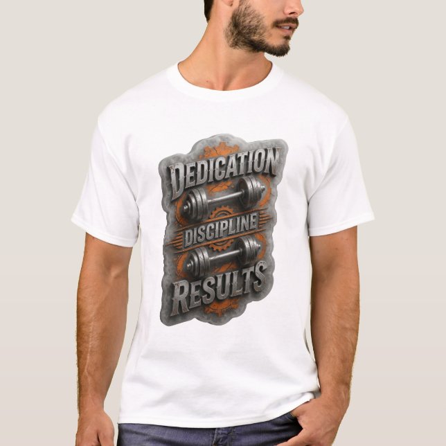 Dynamic Silver DEDICATION DISCIPLINE RESULTS T-Shirt (Front)