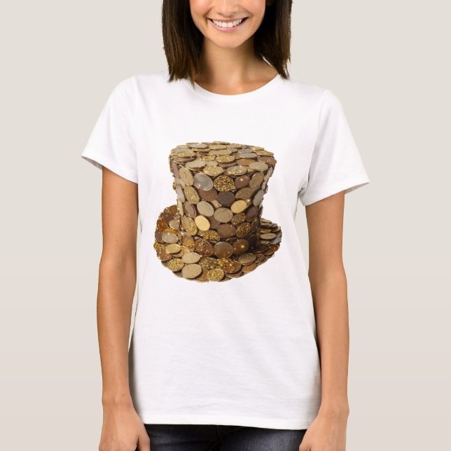Dynamic Silver MONEY BAG 3D Text Art T-Shirt (Front)