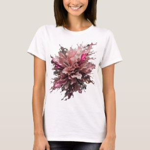 Dynamic Silver & Pink ABSTRACT ART Custom Tee