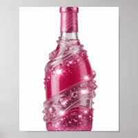 Dynamic Silver PINK GLITTER BOTTLE