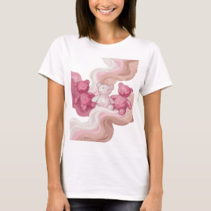 Dynamic Silver THREE TEDDY BEARS IN SPACE T-Shirt