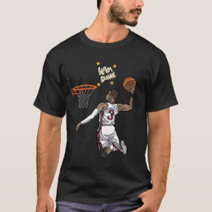 Dynamic Slam Dunk Basketball Design T-Shirt