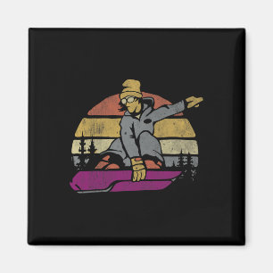 Dynamic Snowboarding Adventure Magnet