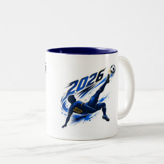 Dynamic Soccer Player 2026 Two-Tone Coffee Mug