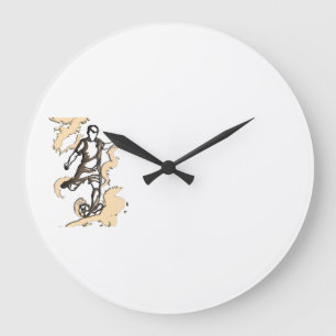 Dynamic Soccer Player Large Clock