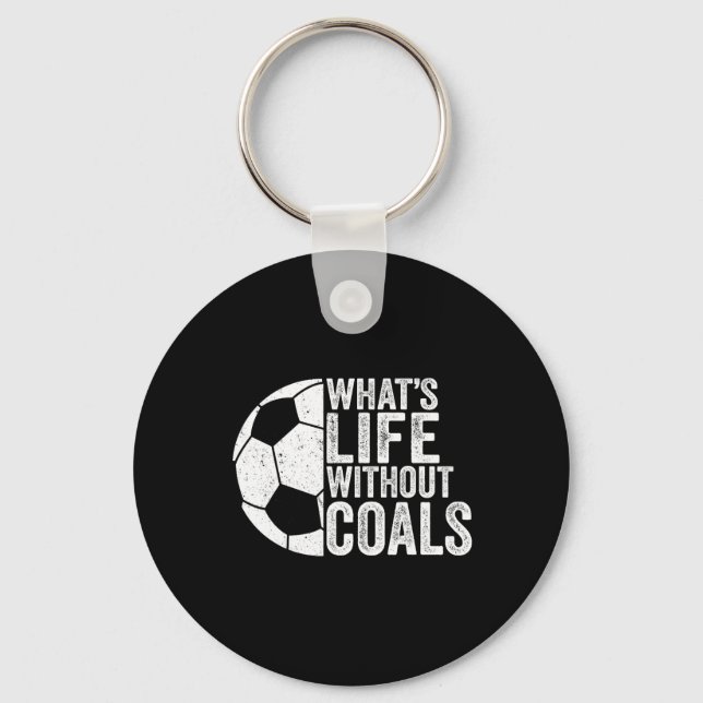 Dynamic Soccer Silhouette _3  Key Ring (Front)