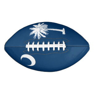 Dynamic South Carolina State Flag Graphic on a Football