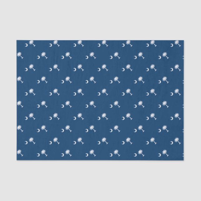 Dynamic South Carolina State Flag Graphic on a Tissue Paper (Front)