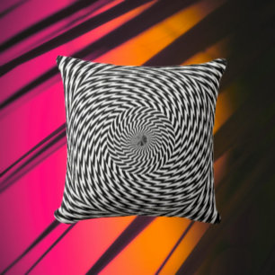 Dynamic Spiral Illusion Cushion