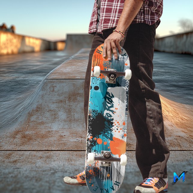 Dynamic Splatter - Live to Ride Abstract Skateboard (Creator Uploaded)